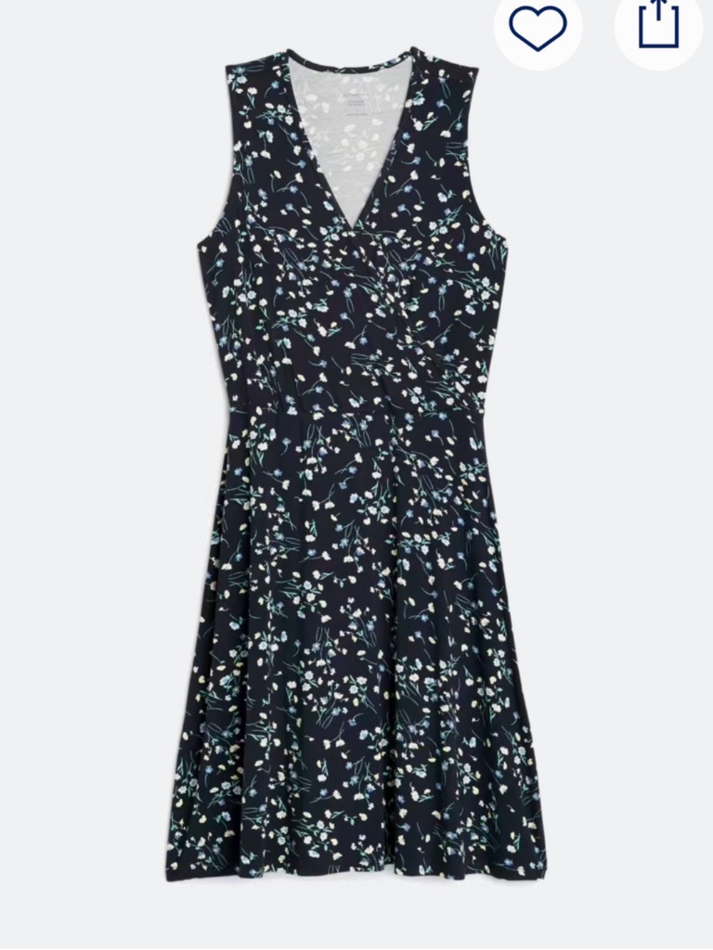 NWOT 41 Hawthorn Elisse Knit Surplus Dress Navy & Ditsy Floral Size L Unworn - Picture 5 of 5